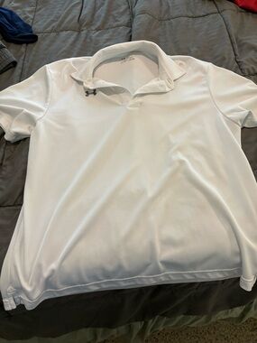 Under Armour Men’s White Polo Shirt - Short Sleeve Performance